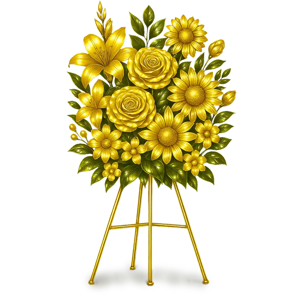 Easel flower arrangements and standing floral displays delivery to Iran - LOTUS724
